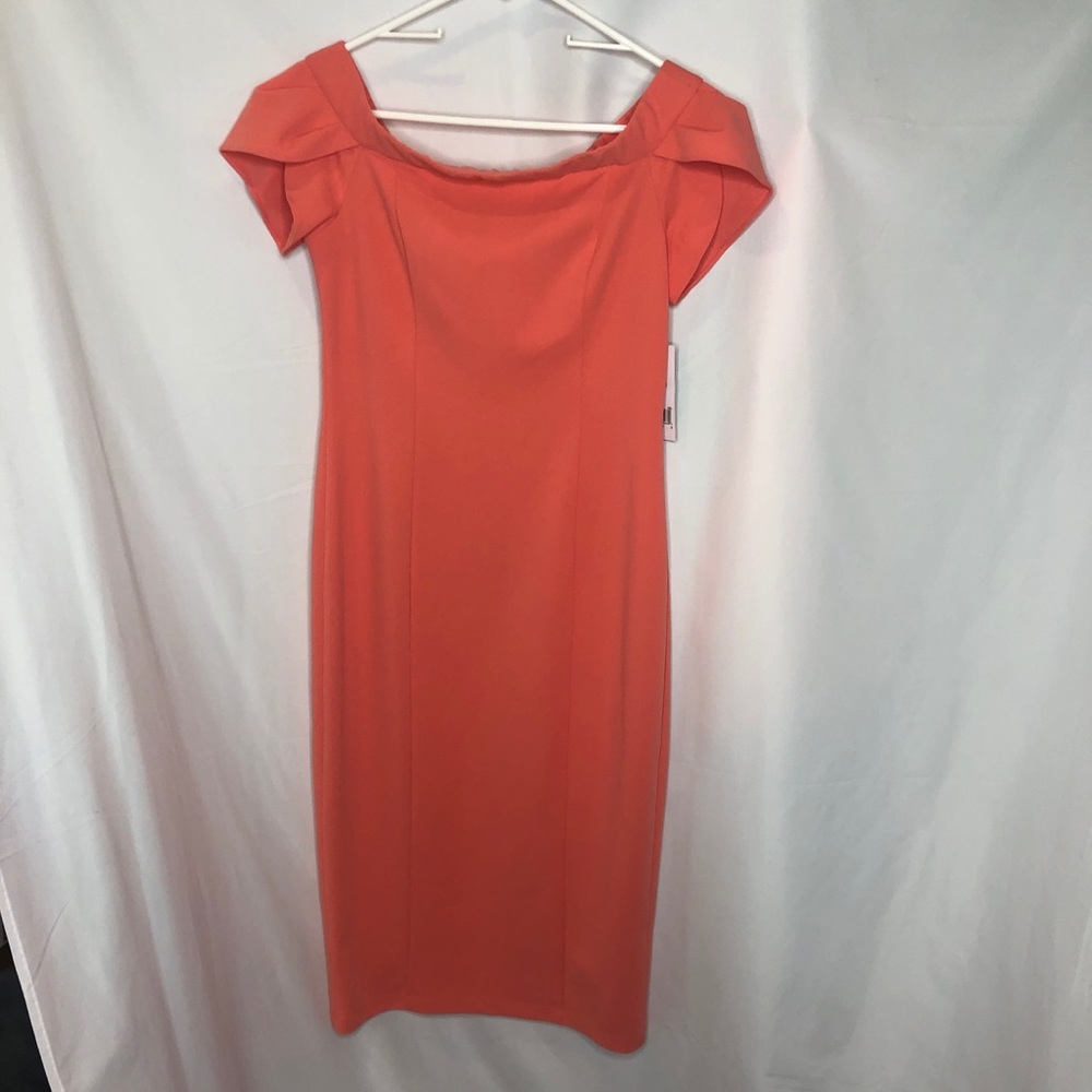 Donna Morgan Crepe Off the Shoulder Dress 6